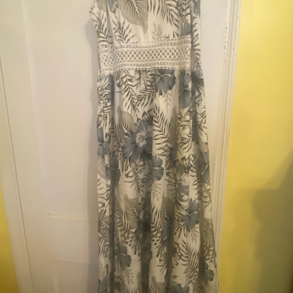 SHEIN Floral Maxi Dress - Blue and Green